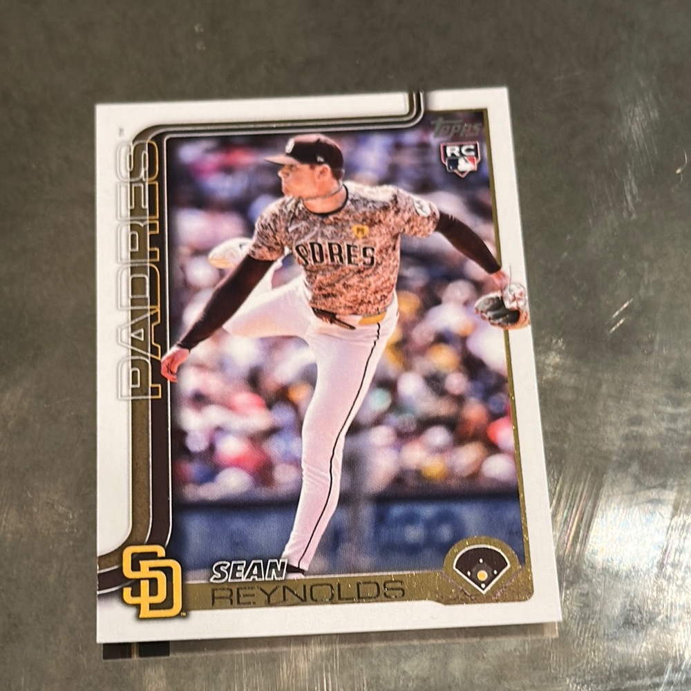 Topps Padres Baseball Card with Gold and White Accents